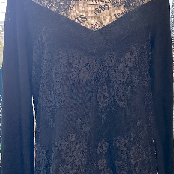 BEAUTIFUL, TIBI black sweater with sheer detail around the chest area. Size M - Picture 6 of 15